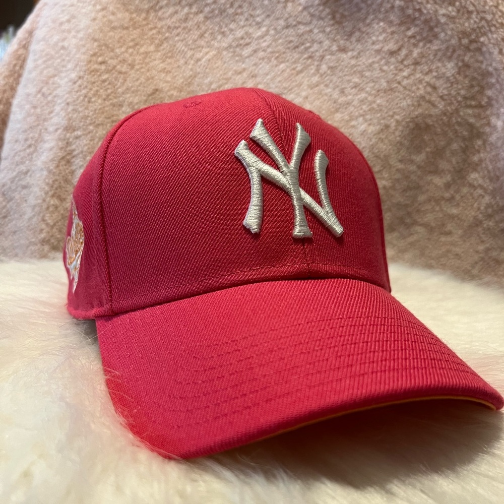 Hot Pink and Orange New York Yankees Cap